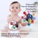 BPA Free Baby Teething Ball Rattle Toy for 3-18 Month Olds - Navy Blue | Grasping & Teething Relief Activities - Buy Online on GoSupps.com