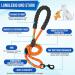 Buy Eyin Double Dog Leash for Large Dogs - Flexible Reflective & Healing-Free with 3 Padded Handles | Ideal for 11-68 kg Dogs - Orange - Buy Online on GoSupps.com
