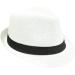 NAVISIMA 1920s Panama Style Fedora Hat - White Medium for Men, Women, and Kids - Sun Beach Trilby Hat with Band - Buy Online on GoSupps.com