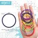 HOYOLS Chakra Color Hair Elastics Bands - 84 Count, No Metal Ties for Girls & Women with Thick Hair - 7 Colors - Buy Online on GoSupps.com