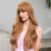 EMMOR Blonde Long Curly Wig with Bangs | Heat Resistant Synthetic | Natural Daily Look - Buy Online on GoSupps.com