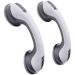 12'' Portable Grab Bars for Bathroom,Ultra Grip Dual Locking Shower Handles for Elderly,Safety Suction Grab Bars for Shower,Balance Assit Hand Rail Support,Injury,Senior,Kids(Gray, 12"-Pack of 2) 12"-Pack of 2 Gray