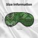 FoRes Lush Green Palm Leaves Print Sleep Mask - Adjustable Light Blocking Eye Mask for Deep Rest - Unisex Design - Buy Online on GoSupps.com