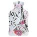 Eiffel Tower Hot Water Bottle With Cover Plush Bed Bottle Hand Warmer For Adults And Children 26.5X15.3cm