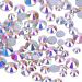Rhinestone Nail Art Studs Set - 4906pcs Circular Glass Stones for 3D Nails (1.3mm-2.8mm) - Crystal AB | Manicure Decorations - Buy Online on GoSupps.com