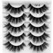Explosive Style Fake Eyelashes Thick and Fluffy 8D Curly and Multi-Layered Crossed Eyelashes(Size:G08) 1 Count (Pack of 1)