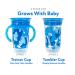 Nuby 360 Edge 2 Stage Drinking Rim Cup with Handles & Cover - 10 Oz Camo Blue (80807) | 12M+ Kids - Buy Online on GoSupps.com