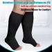 KEKING Extra Wide Calf Compression Socks 20-30 mmHg for Men & Women - Plus Size Open Toe Knee High Support Hose for Varicose Veins & Pain Relief - Black 5XL - Buy Online on GoSupps.com