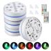 Moxled underwater light 13 LED pool lighting underwater magnetic magnetic with remote control waterproof RGB color change pool decol lights for swimming pool fountain pond aquarium party (4 pieces)