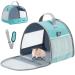 KIKIMINK Small Pet Carrier Bag, Guinea Pig Carrier, Hamster Hedgehog Cage, Portable Small Animal Bag, Breathable Bird Rat Bunny Squirrel Carrier, Travel Carrier Outdoor Handbag Blue