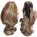 Tess Ponytail Hair Extensions | Clip-In Synthetic Wavy 12 (30cm) - 110g Light Brown/Medium Blonde for Braids - Buy Online on GoSupps.com