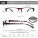 Buy EYEURL 4-Pack Half Frame Blue Light Reading Glasses - Rectangle Semi Rimless Men & Women Eyeglasses with Spring Hinge - 1.75 Magnification - Buy Online on GoSupps.com
