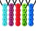 Silicone bite ring necklace cute jewelry pendant for adults and small babies soft sensory breastfeeding tools for autism ADHD and teeth 5 pieces
