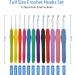 RealPlus Crochet Hooks Set - 12 Sizes, Ergonomic Soft Grip Handles, Arthritic Hands, Beginners Kit, Large Needle with Blue Case - Perfect Christmas Gifts for Women - Buy Online on GoSupps.com