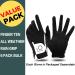 FINGER TEN Men's RainGrip Golf Gloves 6 Pack - Black M/Large LH & RH, Hot Wet Weather Comfort, Durable Design - Extra Value Set - Buy Online on GoSupps.com