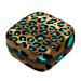 Menstruation pad bag with zipper women's napkin bag tampons collective bags for women and girls (golden leopard pattern)