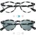 Gift Package: 2 Pairs Bifocal Reading Glasses & Photochromic Gray Sunglasses 0.00/+1.75 Magnification - Men/Women | Floral & Blackwhite Design - 1.75x - Buy Online on GoSupps.com