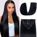 SIVSV Clip in Hair Extensions Real Human Hair 18 Inch 3.6oz/100g Remy Natural Human Hair Extensions Clip ins for Women Seamless Clip on Hair Extensions 8pcs Per Set 18Clips Double Weft 1 Jet Black 18 Inch-100g 1-Jet Bl...