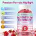 GASEBEAR Magnesium Glycinate Gummies 400mg Sugar Free Vegan Magnesium Supplement for Adults & Kids with L-threonate B6 Tryptophan & Omega-3 for Sleep Muscle & Calm Support 60 Raspberry Chewables - Buy Online on GoSupps.com