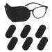 Ouligay 6Pcs Glasses Eye Patch Black Eye Patch for Glasses Non-Woven Fabric Reusable Eye Patches for Lazy Eye Amblyopia Strabismus
