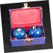 Magiclulu 3 Sets of Baoding Balls - Blue Traditional Hand Massage & Wellness Gift | Kegel Balls | Enamel Gymnastics | Chinese Massage Balls - Buy Online on GoSupps.com