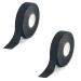 Mhymx 2 rollers rack tape thug tape ice hockey 50m 25mm slide -resistant hockey tape self -adhesive grip straps sports handle tape tennis racket (black)