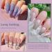 Lavender Violets 14g x 6 Colors Dip Powder French Nail Art Manicure | Slate Blue, Grey, Silver Glitter Morandi Palette | Large Capacity J209 Autumn Winter - Buy Online on GoSupps.com