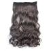 Hair Extensions 24Inch Synthetic Long Wavy Wig Clip in Hair Extensions with 5 Clips in Hair Extensions Long Wavy Synthetic Hairpieces for Women Hair Pieces(5C-99J) 24inches 5C-99J