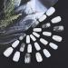 Brishow Snow Glitter White Press On Nails - 24 Short Ballerina Acrylic Fake Nails for Women & Girls | Easy Stick-On Artificial Nails - Buy Online on GoSupps.com