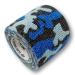 Lisacare wrist bandages - 4 rolls 5cm wide - medical device - self -adhering cohesive elastic breathable with color & motif selection (Camo blue) Camo blue 4 -Set