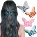 Hair clipping male hairpise transparent hair clip women glitter butterfly small thin hair clips for women girls (4 pieces)