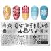 Christmas Nail Stamping Plate Set - Snowflake Elk Winter Stencils for Holiday Manicure - Buy Online on GoSupps.com