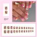 FEIlei 24Pcs Press on Nails Short Design Fake Nails Wearable Fake Nails Set for Women - Buy Online on GoSupps.com