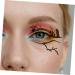 BIUDECO 4 Pairs Halloween Temporary Eyeliner Stickers Black Stickers Temporary Eye Makeup Decals - Buy Online on GoSupps.com