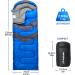 Adult Cold Weather Sleeping Bag - Lightweight & Compact for Camping, Hiking & Backpacking - Ocean Blue with Stripes - 29.5in x 86.6in - Buy Online on GoSupps.com