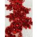 Zbroh Handmade Red/White/Green/Blue Rhinestone Applique Sewing Beads Stones Trim Lace Patches - Dress Accessory (Red) | Set of 2 - Buy Online on GoSupps.com