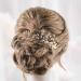 Latious Gold Crystal Bridal Hair Comb - Leaf Hair Piece for Women | Wedding Hair Clip Accessories - Buy Online on GoSupps.com