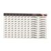 OHPHCALL 9 Sheets Waterproof Eyebrow Stickers Quick Makeup Tools False Eyebrows Cosmetics 3d Template Hair 21x14.7cm Brown