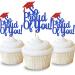 So Proud Of You Cupcake Toppers Graduation Decoration Food Picks Congrats Grad Party Supplies Blue Red