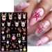 JMEOWIO 10 Sheets Christmas Pink Nail Art Stickers Decals Self-Adhesive Snowflake Winter Holiday Cute Santa Elk Snowman Nail Supplies Nail Art Design Decoration Accessories - Buy Online on GoSupps.com
