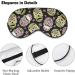 Colored Sugar Skull Flower Sleeping Mask - Comfortable Eye Mask with Adjustable Strap for Travel | Soft Light Blindfold for Men Women Boys & Girls - Buy Online on GoSupps.com