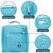 Pavilia Hanging Toiletry Bag for Women Men - Travel Organizer for Toiletries, Cosmetics, Makeup - Water Resistant with Mesh Pockets (Turquoise) - Buy Online on GoSupps.com