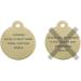 Bow Wow Meow BWM Solid Brass Personalized Pet ID Tags Dog Tags | Dog Tag for Pets Laser Engraved & Personalised | ID Tags for Dogs & Cats | Strong Brass Split Ring & Deeply Engraved - Round Medium 26x31mm Round - Buy Online on GoSupps.com
