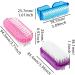 5 Pcs Plastic Handle Double Sided Nail Clean Brush Set - Vertical Scrubbing Brush for Nails, Toes, Hands - Ideal for Garden, Home, Salon - Buy Online on GoSupps.com