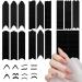 6 Sheets French Manicure Strips French Tip Nail Stickers Guides Tool for Fingers and Toes  Black Self Adhesive Nail Art Stencils Stickers Decal for Edge Auxiliary DIY Nail Tips Decoration