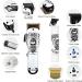 BESTBOMG Cordless Hair Clippers & Trimmer Set - T-Blade, Ceramic Blade, Rechargeable, 10 Guide Combs - Ideal for Men, Fathers, Husbands, Boyfriends - 2p-white - Buy Online on GoSupps.com
