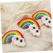 FRCOLOR 3 Pairs Rainbow Barrettes Braiding Hair Accessories Girl Hair Clips Hair Clips for Kids Cotton Rainbow Pendant Snap Side Clamp Rainbow Earring Ornaments Girl Hair Decor The Clouds - Buy Online on GoSupps.com