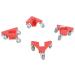 Vestil CMD-A-NS-200-4PK Aluminum Corner Mover Dolly Narrow Slot 4 Pack 200 Lb. Capacity Red