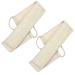 Back Washer 2pcs Back Exfoliating Loofah Washer 100% Natural Luffa Loofah Back Scrubber Pad Bath Brush Body Bath Sponge Back Scrubber Double Side Scrubbing Strap Back Washer for Men & Women