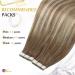 Moresoo Invisible Tape-In Extensions Real Hair Light Brown 55 cm Chestnut Brown & Gold Blonde 10 Pieces #8/22 for Seamless Volume & Length - Buy Online on GoSupps.com